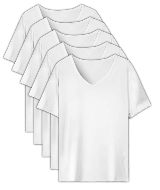 EASY-MODE-T インナーシャツ メンズ 肌着 ５枚組 半袖 Vネック 防菌