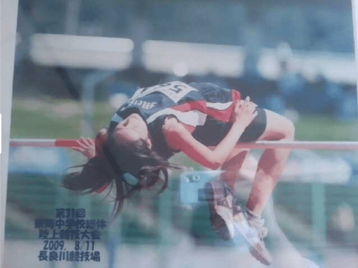 東海中学校総体陸上競技大会2009年8月11日長良川競技場に高跳びで出場した清野菜名