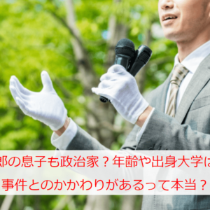 麻生太郎の息子も政治家？年齢や出身大学はどこ？事件とのかかわりがあるって本当？