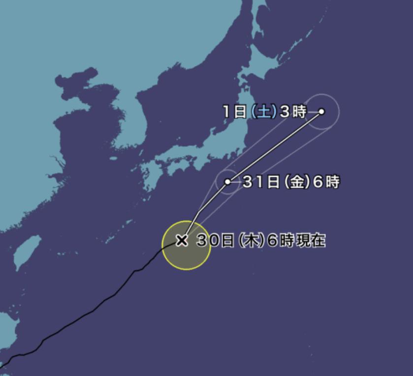 台風1号(イーウィニャ)の予想進路5